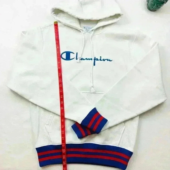 Champion Reverse Weave Heavyweight Embroidered Logo Hoodie Sweatshirt Size S - Picture 16 of 16